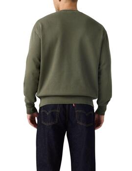 Sudadera Levi's® para hombre de cuello redondo en verde