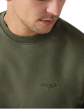 Sudadera Levi's® para hombre de cuello redondo en verde