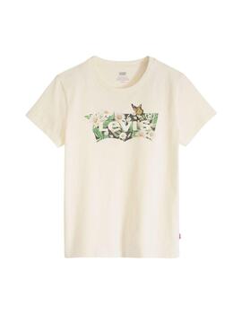 Camiseta Levi's® The Perfect Tee de mujer Egret Graphic