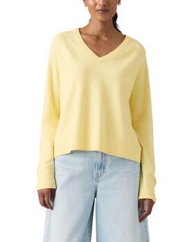 Jersey Levi's® de cuello pico en amarillo para mujer