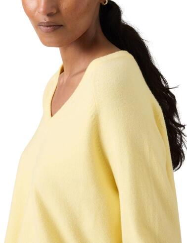 Jersey Levi's® de cuello pico en amarillo para mujer