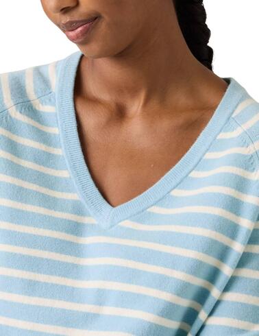 Jersey de rayas Levi's® de cuello pico a rayas para mujer