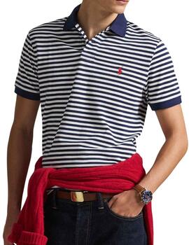 Polo de Polo Ralph Lauren de manga corta a rayas marino