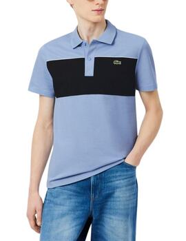 Polo Lacoste de manga corta con diseño color block de hombre