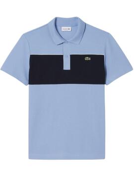 Polo Lacoste de manga corta con diseño color block de hombre