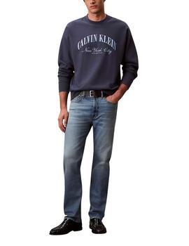 Pantalón vaquero Calvin Klein standard straight azul