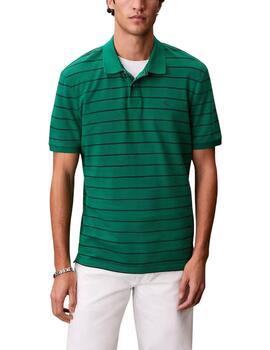 Polo Calvin Klein de manga corta a rayas para hombre