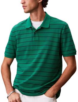 Polo Calvin Klein de manga corta a rayas para hombre