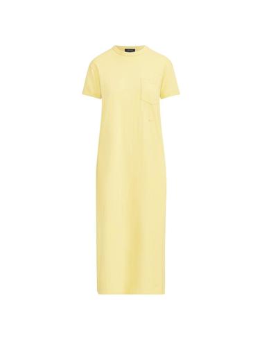 Vestido Polo Ralph Lauren estilo camiseta de algodón amarill