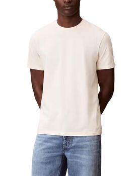 Camiseta Calvin Klein de manga corta en beige de hombre