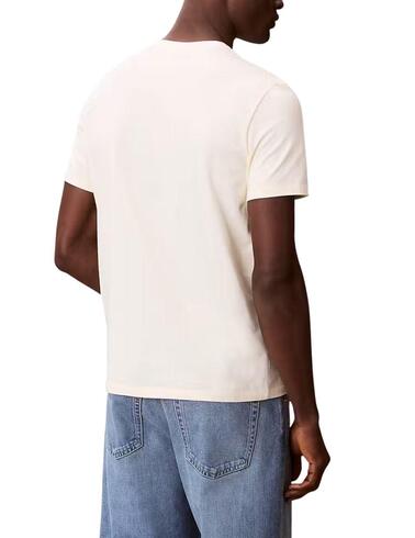 Camiseta Calvin Klein de manga corta en beige de hombre