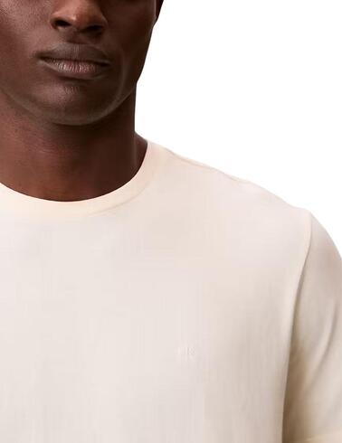 Camiseta Calvin Klein de manga corta en beige de hombre