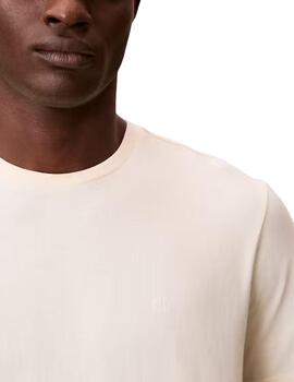 Camiseta Calvin Klein de manga corta en beige de hombre