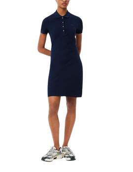 Vestido Lacoste polo de corte ajustado de minipiqué elástico