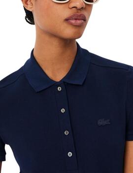 Vestido Lacoste polo de corte ajustado de minipiqué elástico