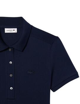 Vestido Lacoste polo de corte ajustado de minipiqué elástico