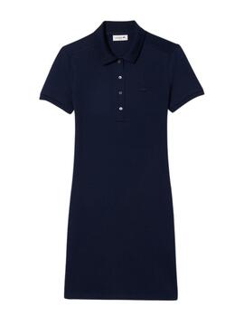 Vestido Lacoste polo de corte ajustado de minipiqué elástico