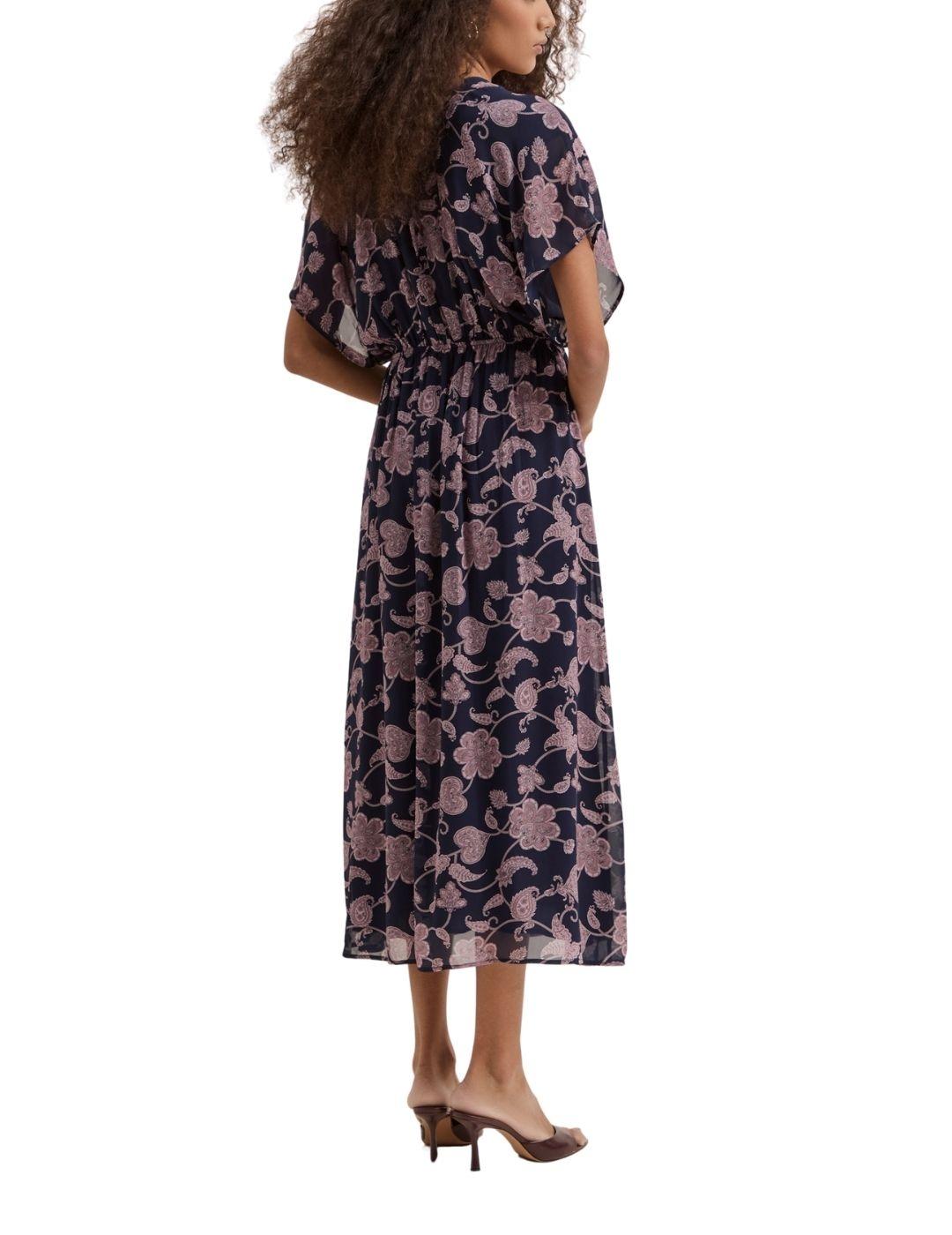 Vestido estampado Lion of Poches con mangas murciélago