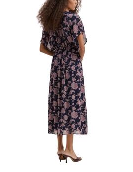 Vestido estampado Lion of Poches con mangas murciélago