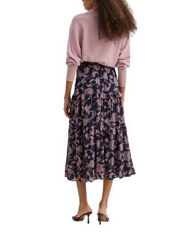 Falda midi Lion of Porches estampada con volantes