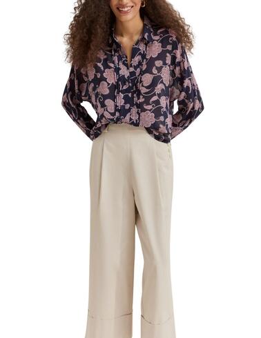 Blusa estampada Lion of Porches en marino de mujer