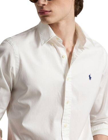 Camisa Polo Ralph Lauren Custom Slim Fit de algodón blanco