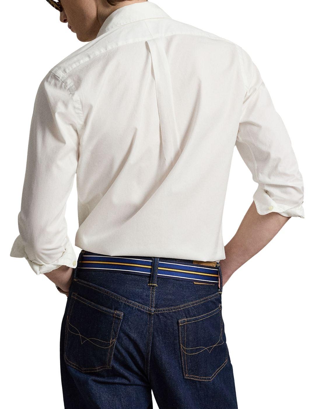 Camisa Polo Ralph Lauren Custom Slim Fit de algodón blanco