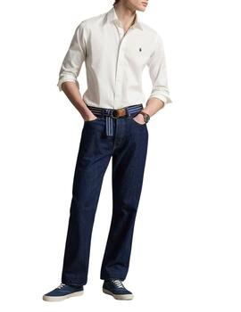 Camisa Polo Ralph Lauren Custom Slim Fit de algodón blanco