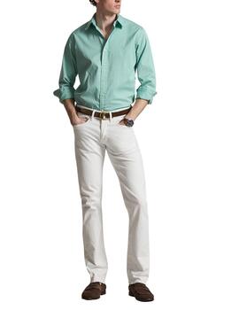 Camisa Polo Ralph Lauren Custom Slim Fit de algodón verde