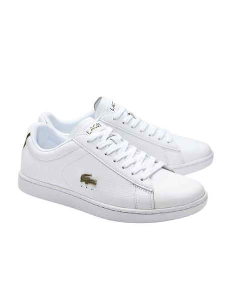 Zapatillas Lacoste Carnaby EVO blanco oro mujer