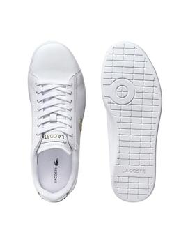 Zapatillas Lacoste de mujer Carnaby Evo de piel napa blancas