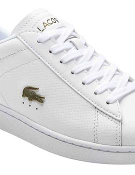 Zapatillas Lacoste de mujer Carnaby Evo de piel napa blancas