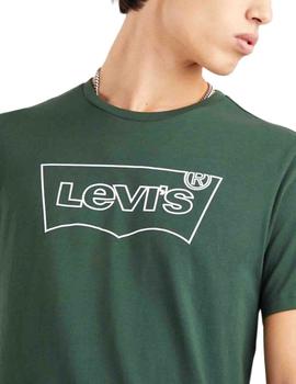 Camiseta Levis Housemark Grahpic Tee Outline Python Green