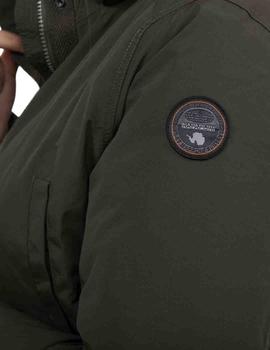 Parka Napapijri Aberdar verde militar de mujer