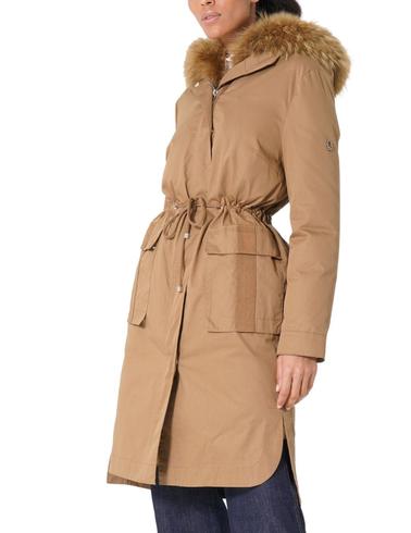 Parka doble Lion of Porches camel larga de mujer