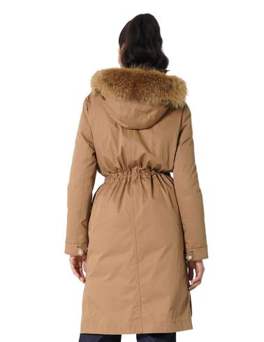 Parka doble Lion of Porches camel larga de mujer