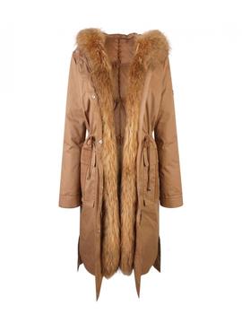 Parka doble Lion of Porches camel larga de mujer