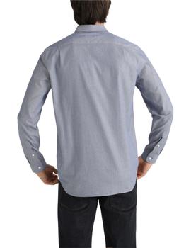 Camisa Lacoste a rayas azul regular fit de hombre