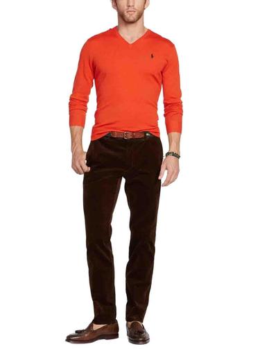 Pantalón Polo Ralph Lauren de pana slim fit marrón de hombre