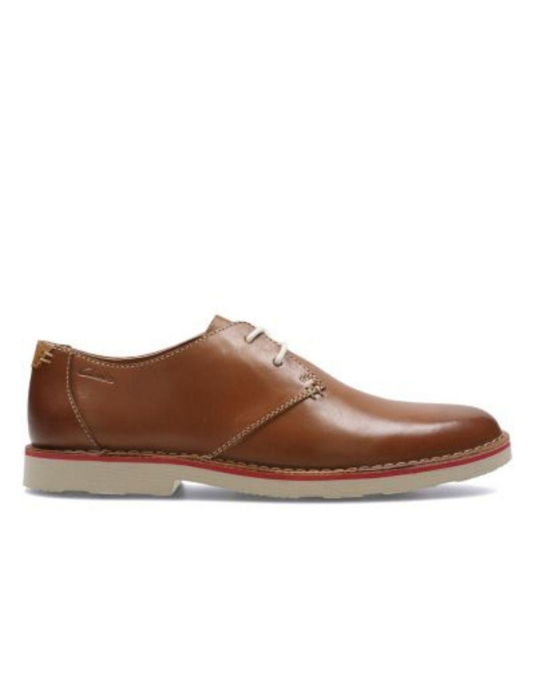 Zapatos Clarks Jareth Walk de piel camel de hombre