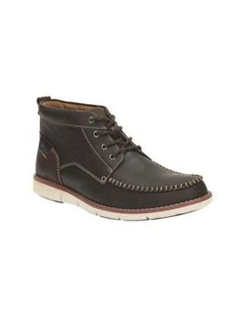 Botas Clarks Kyston Mid de piel marrón de hombre