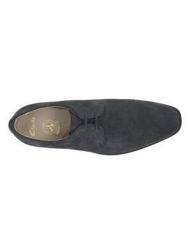 Zapatos Clarks Ameison Walk de piel azules de hombre