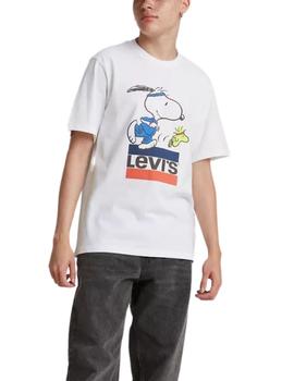 Camiseta Levis Penauts Relaxed Fit blanca