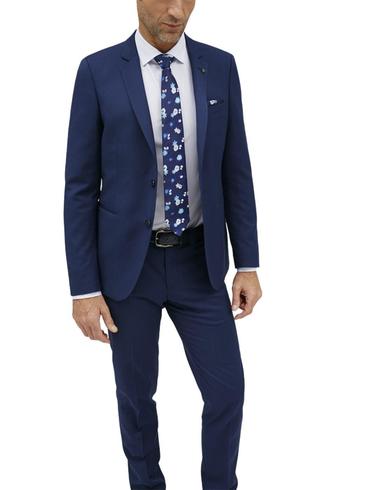 Traje Florentino slim fit con microdibujo azul