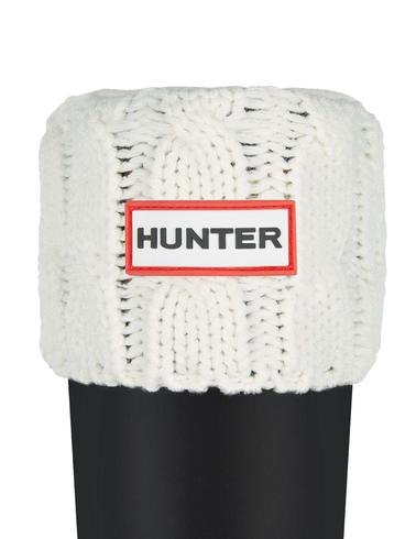 Calcetín Hunter Original Tall de punto crema de mujer