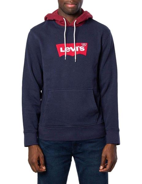 Sudadera Levis con capucha azul de