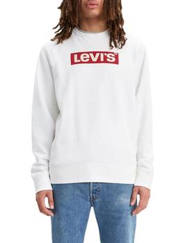 Sudadera Levis Moden Crewneck blanca de hombre