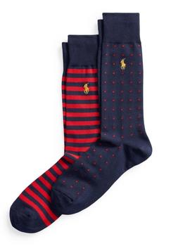 Calcetines Polo Ralph Lauren Dot - Stripe Sock 2-Pack