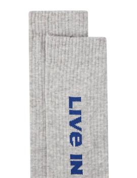Calcetín Levi's® de caña alta 2-pack gris y blanco