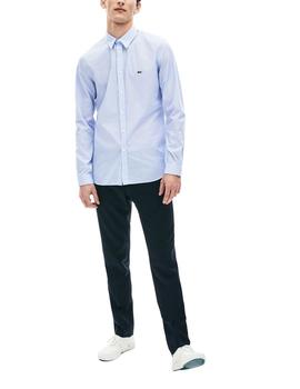 Camisa Lacoste manga larga con microestampado de hombre